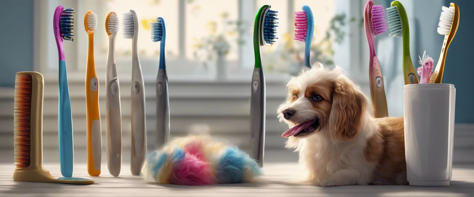 Variety of pet toothbrushes